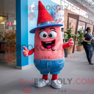 Red Ice Cream Cone maskot...