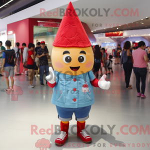 Red Ice Cream Cone maskot...