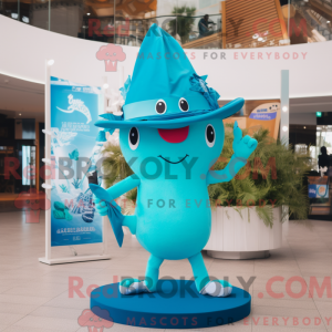 Turkis Stingray maskot...