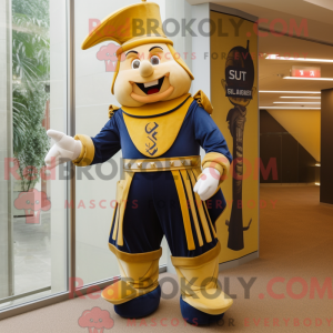Gold Swiss Guard mascot...