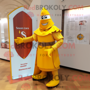 Guld Swiss Guard maskot...