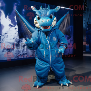 Figura de dragão azul com...