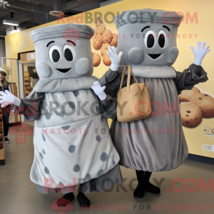 Gray Lasagna mascot costume...