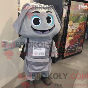Grå lasagne maskot kostume...