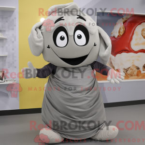 Grå lasagne maskot kostume...