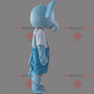 Mascotte de personnage - Elephanta en salopette - Redbrokoly.com