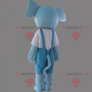 Mascotte de personnage - Elephanta en salopette - Redbrokoly.com