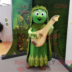 Oliven keltisk harpe maskot...