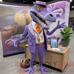 Lavendel Spinosaurus maskot...