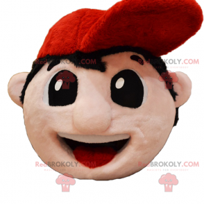 Mascotte de personnage - Garçon avec casquette - Redbrokoly.com