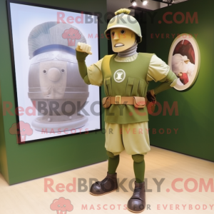 Olive Roman Soldier mascot...