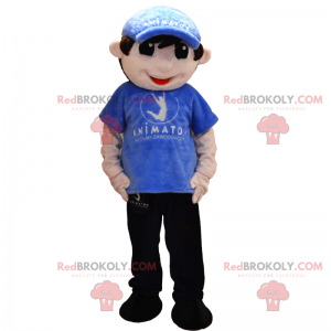 Character mascot - Boy in tracksuit and cap - Redbrokoly.com