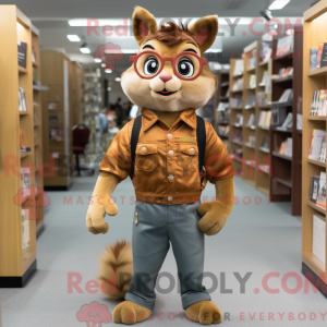 Brun egern maskot kostume...