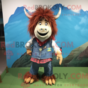 Yak maskot kostume karakter...