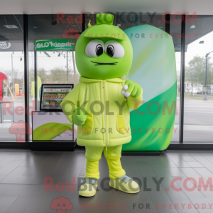 Lime Green Ice Cream maskot...