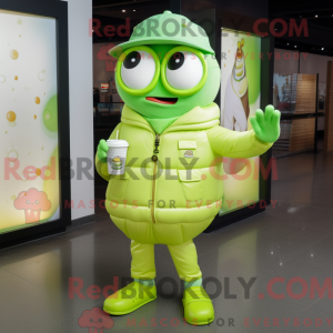 Lime Green Ice Cream mascot...