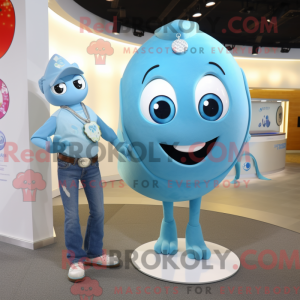 Cyan forlovelsesring maskot...