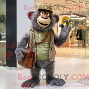 Olive Baboon Maskottchen...