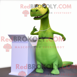 Oliven Brachiosaurus maskot...