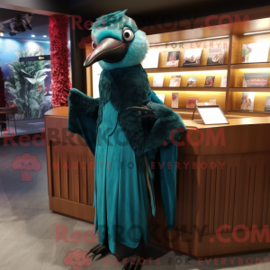 Teal Woodpecker Maskottchen...