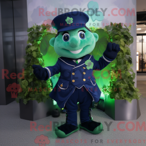 Navy Four Leaf Clover...
