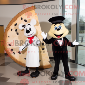Cream Pizza Slice mascot...