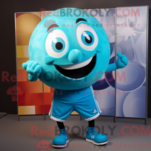 Turkis Fotball maskot drakt...