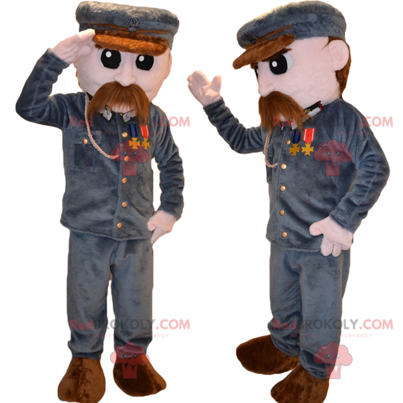 Karaktärsmaskot - Soldat med mustasch - Redbrokoly.com Karaktärsmaskot - Soldat med mustasch - Redbrokoly.com