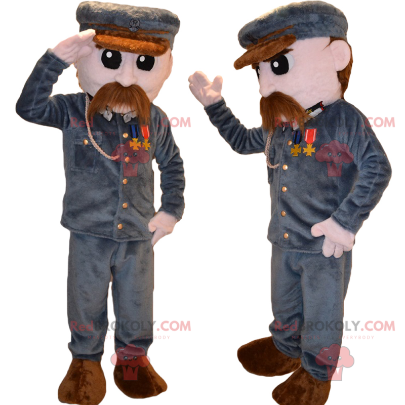 Mascote do personagem - Soldado com bigode - Redbrokoly.com