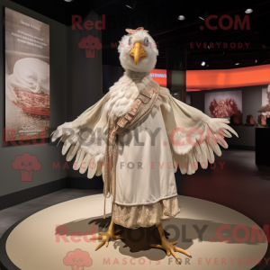 Tan Chicken mascottekostuum...