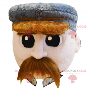 Mascota de personaje - Soldado con bigote - Redbrokoly.com