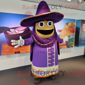 Personaggio mascotte viola...
