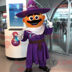 Personaggio mascotte viola...