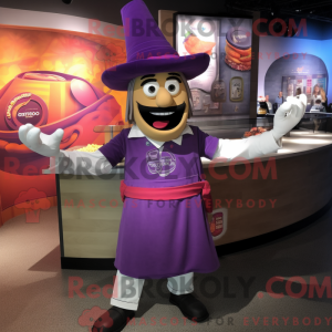 Personaggio mascotte viola...