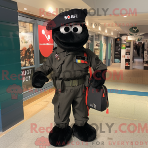 Personnage mascotte noir du...