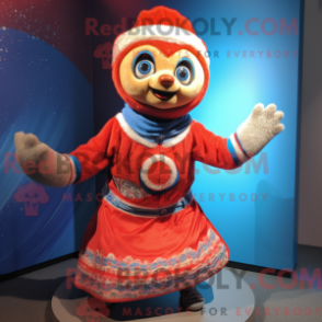 Fantasia de mascote acrobata com saia envelope e luvas sem dedos - Mascotes acrobatas - REBROKO_292712 - RedBrokoly.com