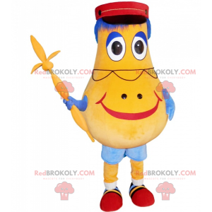 Mascota de personaje con una espada - Redbrokoly.com