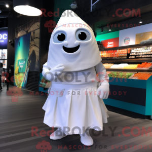 Hvid Ceviche maskot kostume...