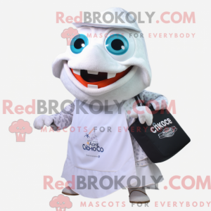 Hvid Ceviche maskot kostume...