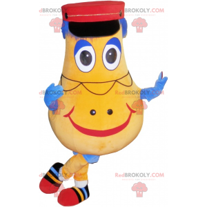 Mascota de personaje con una espada - Redbrokoly.com