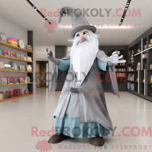 Sølv Wizard maskot kostume...