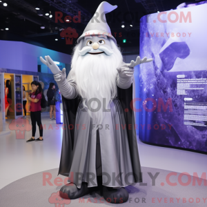 Sølv Wizard maskot kostume...