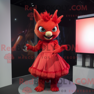 Personaggio mascotte rosso...
