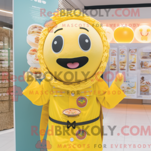 Geel Ramen-mascottekostuum...