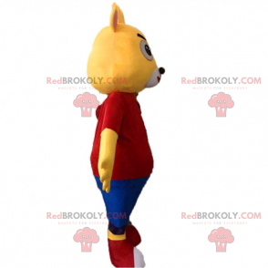 Mascotte van het karakter van de teddybeer - Redbrokoly.com
