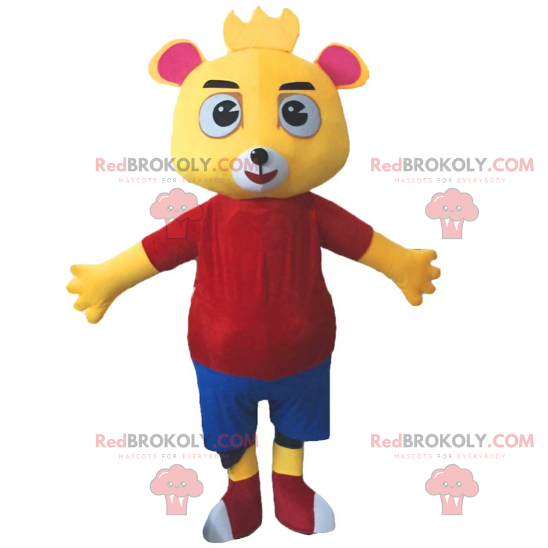 Mascota de personaje de oso de peluche - Redbrokoly.com