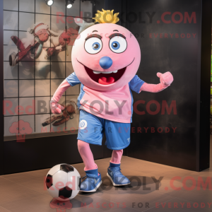 Roze voetbal mascotte...