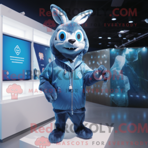 Blue Deer maskot kostume...