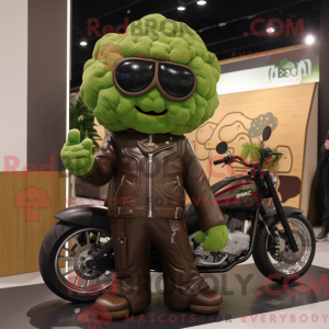 Brun broccoli maskot...