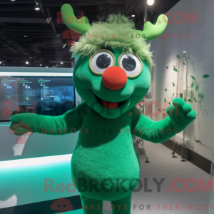 Grøn rensdyr maskot kostume...